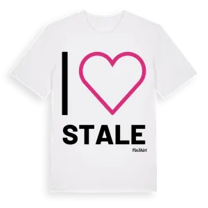 Jag älskar Stale t-shirt stort tryck – ekologisk bomull t-shirt från Pinshirt