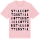 Pink Cotton t-shirt med Stallbotten ordlek t-shirt