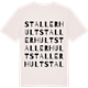 Vintage White t-shirt med Stallerhult ordlek t-shirt