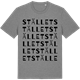 Mid Heather Gray t-shirt med Stället ordlek t-shirt
