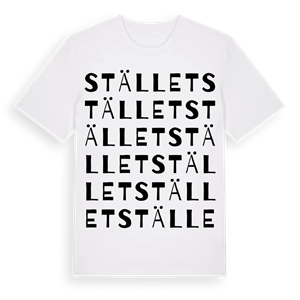 Stället ordlek t-shirt – ekologisk bomull t-shirt från Pinshirt