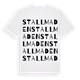 White t-shirt med Stallmaden ordlek t-shirt