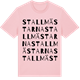 Pink Cotton t-shirt med Stallmästarna ordlek t-shirt
