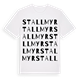 White t-shirt med Stallmyr ordlek t-shirt