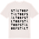 Vintage White t-shirt med Ståltorp ordlek t-shirt