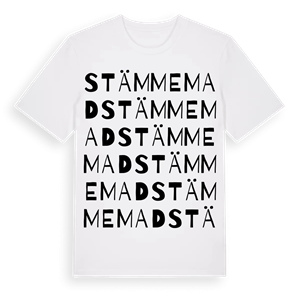 Stämmemad ordlek t-shirt – ekologisk bomull t-shirt från Pinshirt