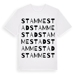 Stammestad ordlek t-shirt – ekologisk bomull t-shirt från Pinshirt