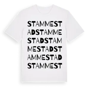 Stammestad ordlek t-shirt – ekologisk bomull t-shirt från Pinshirt