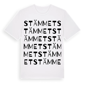 Stämmet ordlek t-shirt – ekologisk bomull t-shirt från Pinshirt