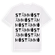 White t-shirt med Stämmö ordlek t-shirt