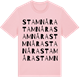 Pink Cotton t-shirt med Stamnåra ordlek t-shirt