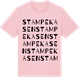 Pink Cotton t-shirt med Stampekasen ordlek t-shirt