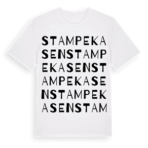 Stampekasen ordlek t-shirt – ekologisk bomull t-shirt från PinShirt