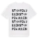 White t-shirt med Stampekullen ordlek t-shirt