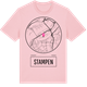 Pink Cotton t-shirt med Stampen t-shirt