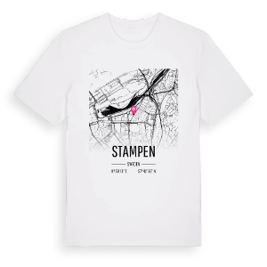 Stampen karta t-shirt – ekologisk bomull t-shirt från Pinshirt