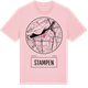 Pink Cotton t-shirt med Stampen t-shirt