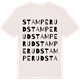 Vintage White t-shirt med Stamperud ordlek t-shirt