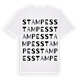 White t-shirt med Stampes ordlek t-shirt