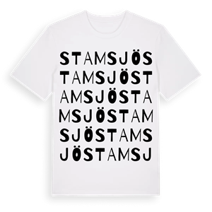Stamsjö ordlek t-shirt – ekologisk bomull t-shirt från Pinshirt