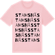 Pink Cotton t-shirt med Stamsnäs ordlek t-shirt