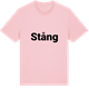 Pink Cotton t-shirt med Stång fetstil t-shirt