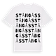 White t-shirt med Stångås ordlek t-shirt
