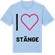 Blue Soul t-shirt med Jag älskar Stänge t-shirt stort tryck