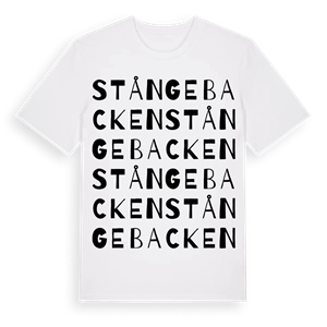 Stångebacken ordlek t-shirt – ekologisk bomull t-shirt från Pinshirt
