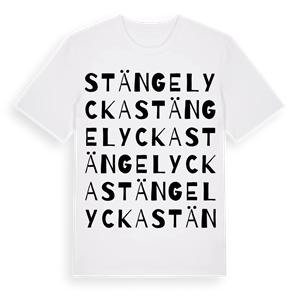 Stängelycka ordlek t-shirt – ekologisk bomull t-shirt från Pinshirt