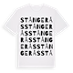 White t-shirt med Stångerås ordlek t-shirt