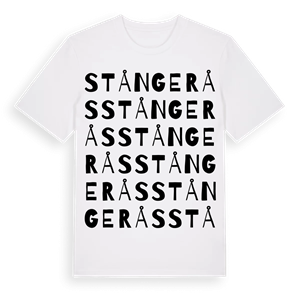 Stångerås ordlek t-shirt – ekologisk bomull t-shirt från Pinshirt