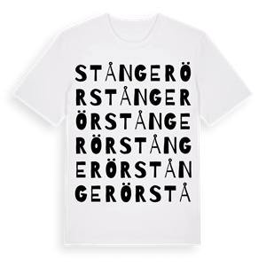 Stångerör ordlek t-shirt – ekologisk bomull t-shirt från Pinshirt