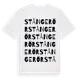 White t-shirt med Stångerör ordlek t-shirt