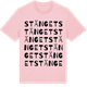 Pink Cotton t-shirt med Stänget ordlek t-shirt