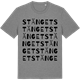 Mid Heather Gray t-shirt med Stänget ordlek t-shirt