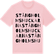 Pink Cotton t-shirt med Stångholmshuckarna ordlek t-shirt