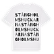 White t-shirt med Stångholmshuckarna ordlek t-shirt