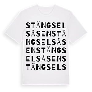 Stängselsåsen ordlek t-shirt – ekologisk bomull t-shirt från Pinshirt