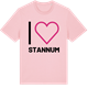 Pink Cotton t-shirt med Jag älskar Stannum t-shirt stort tryck