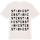 Vintage White t-shirt med Starhester ordlek t-shirt