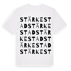 Stärkestad ordlek t-shirt – ekologisk bomull t-shirt från Pinshirt