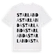 White t-shirt med Starlanda ordlek t-shirt