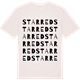 Vintage White t-shirt med Starred ordlek t-shirt