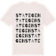 Vintage White t-shirt med Stategen ordlek t-shirt