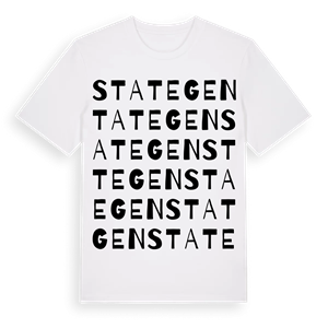 Stategen ordlek t-shirt – ekologisk bomull t-shirt från Pinshirt