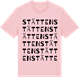 Pink Cotton t-shirt med Stätten ordlek t-shirt