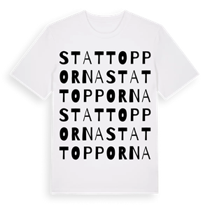 Stattopporna ordlek t-shirt – ekologisk bomull t-shirt från Pinshirt