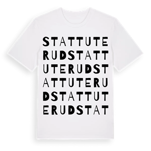 Stattuterud ordlek t-shirt – ekologisk bomull t-shirt från Pinshirt