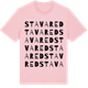 Pink Cotton t-shirt med Stavared ordlek t-shirt
